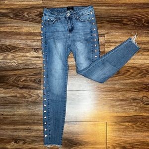Celebrity Pink Jeans With Copper Studs | Size: Womens 5